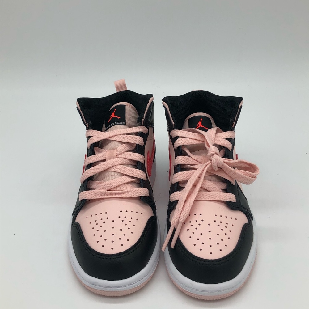 New AIR JORDAN 1 MID (PS) ATMOSPHERE / INFRARED 23-BLACK 640734-604 no box lid - Picture 4 of 6